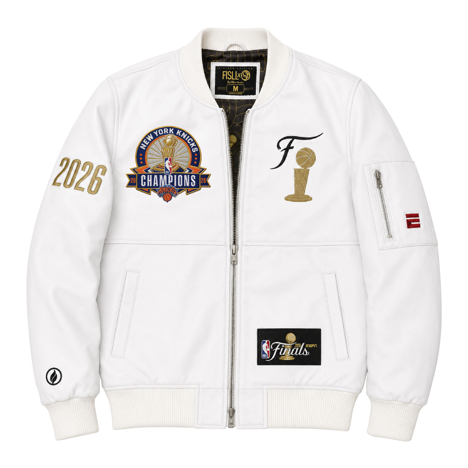 ESPN Finals Leather Jacket - WHITE – FISLL Pro