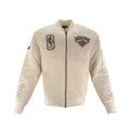 Knicks Shadow Coaches Flight Jacket - Cream