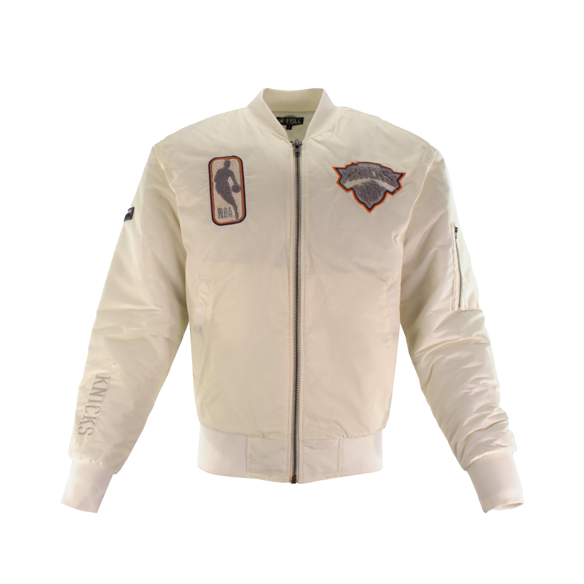 Knicks Shadow Coaches Flight Jacket - Cream