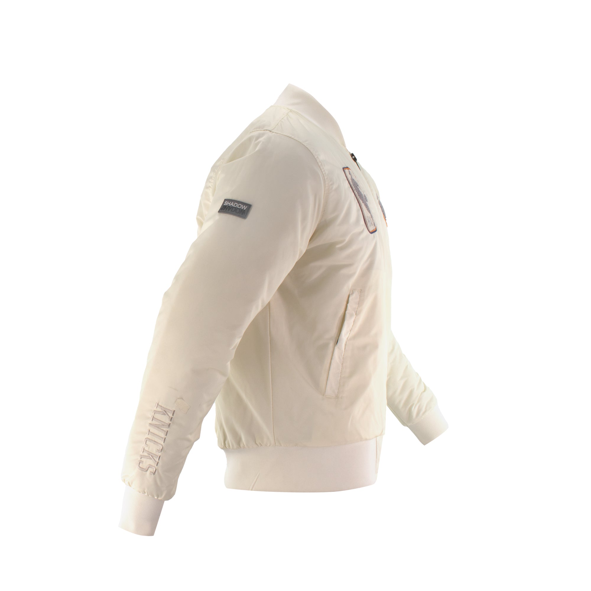 Knicks Shadow Coaches Flight Jacket - Cream