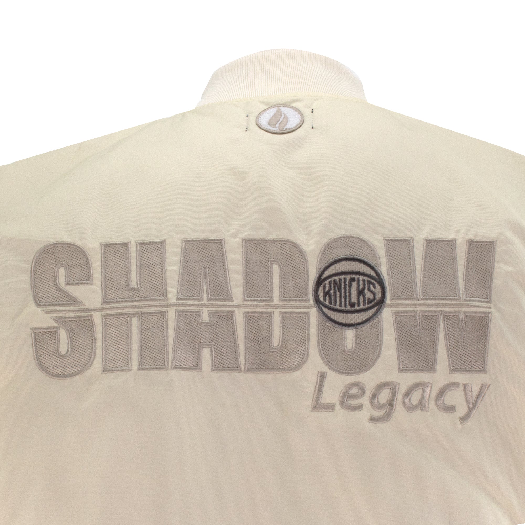 Knicks Shadow Coaches Flight Jacket - Cream
