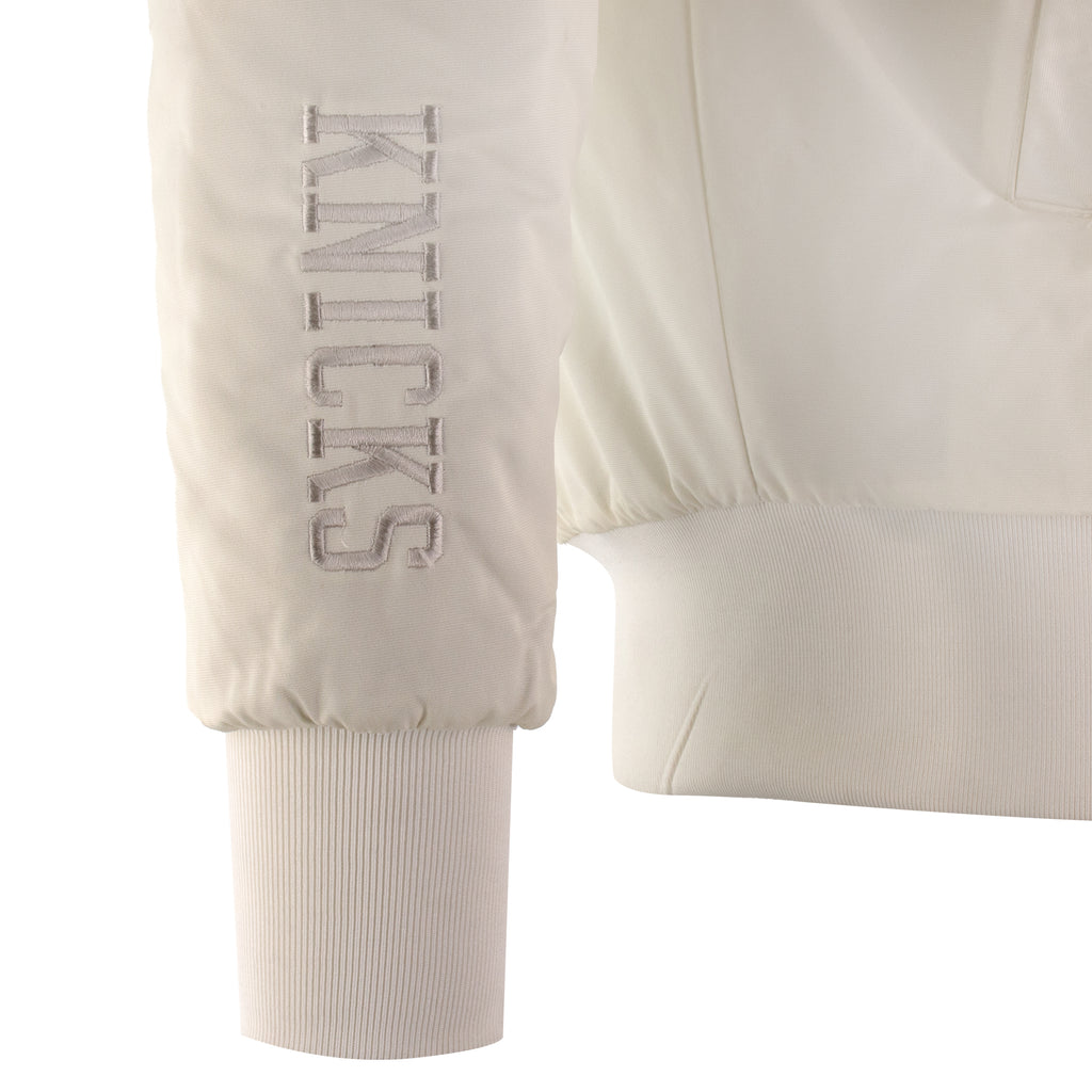Knicks Shadow Coaches Flight Jacket - Cream