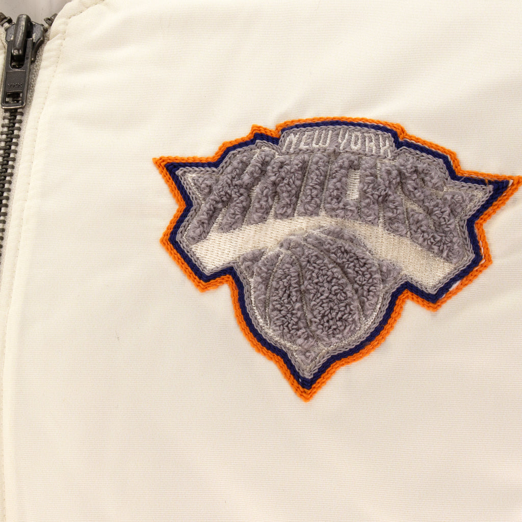 Knicks Shadow Coaches Flight Jacket - Cream
