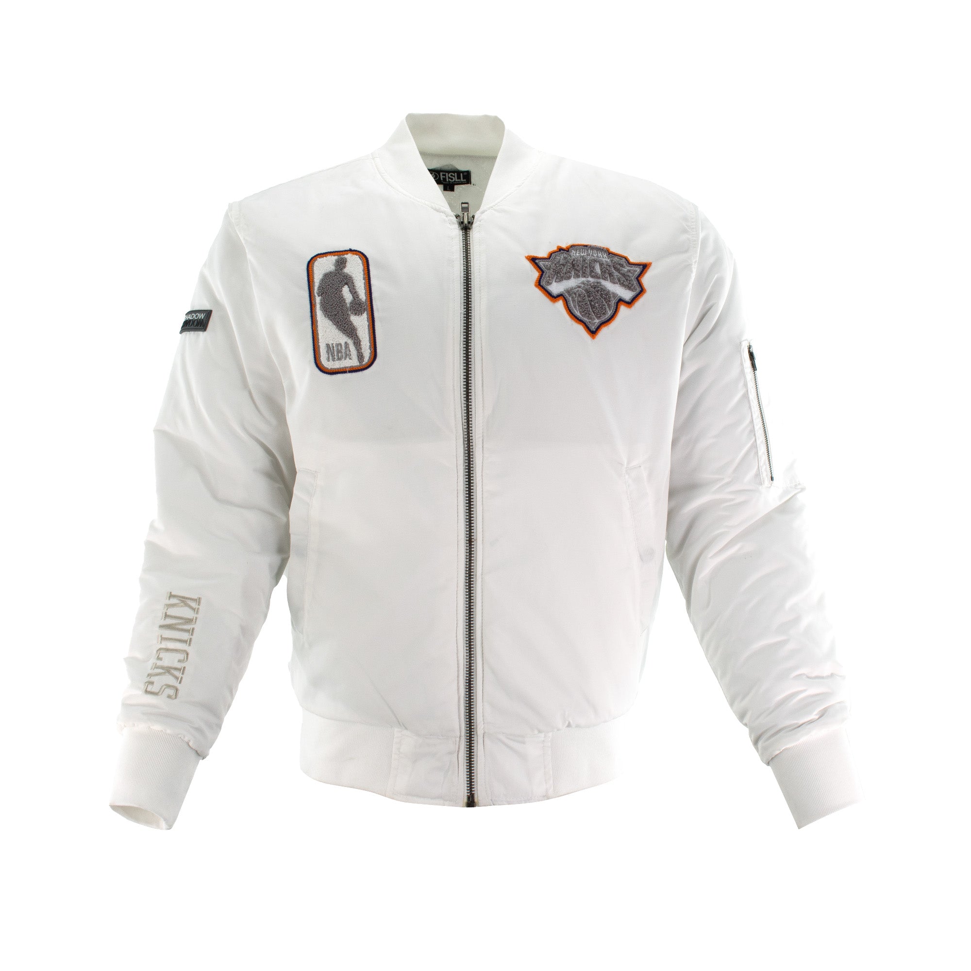 Knicks Shadow Coaches Flight Jacket - White