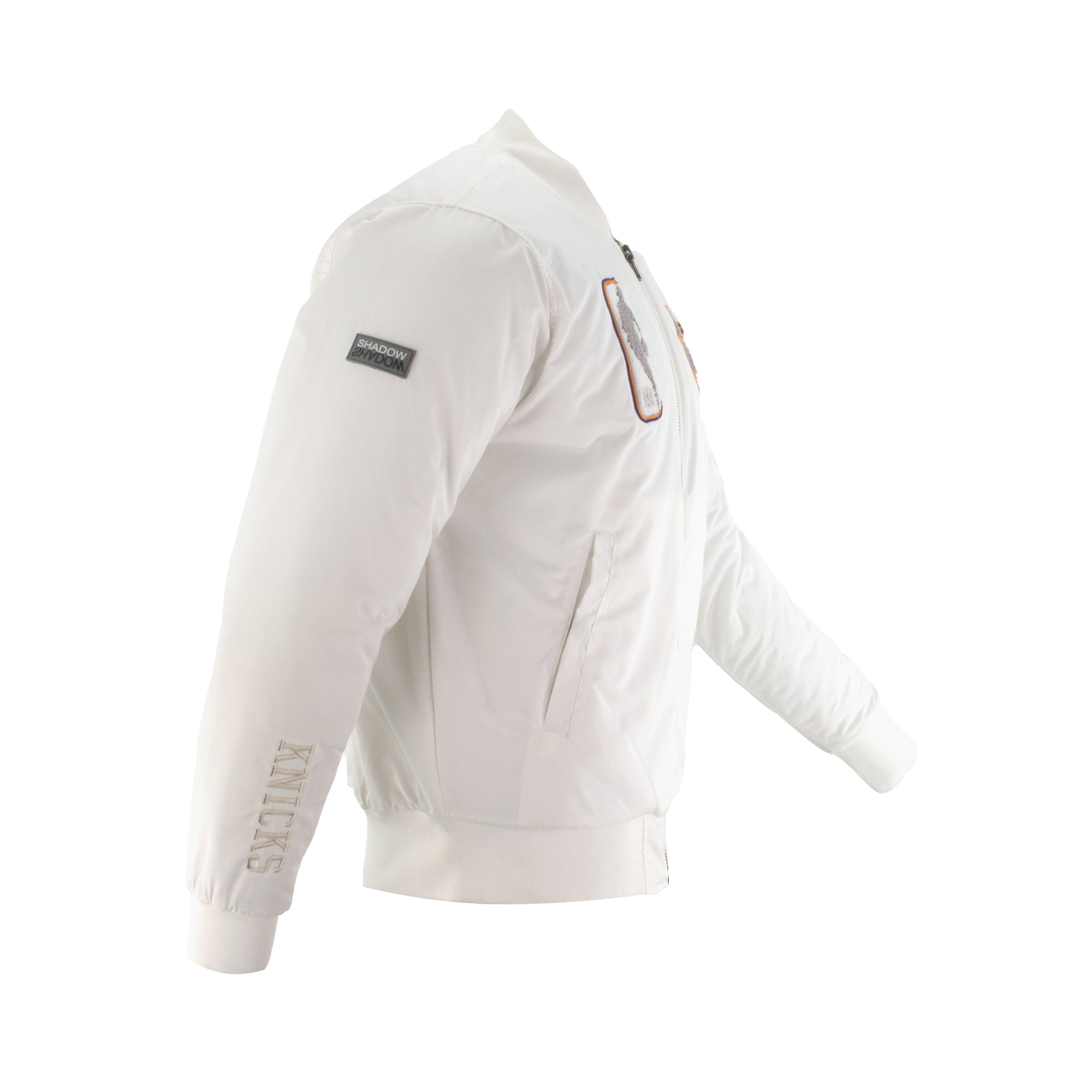 Knicks Shadow Coaches Flight Jacket - White