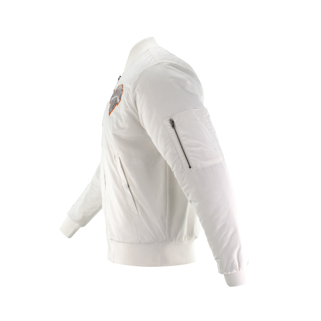 Knicks Shadow Coaches Flight Jacket - White
