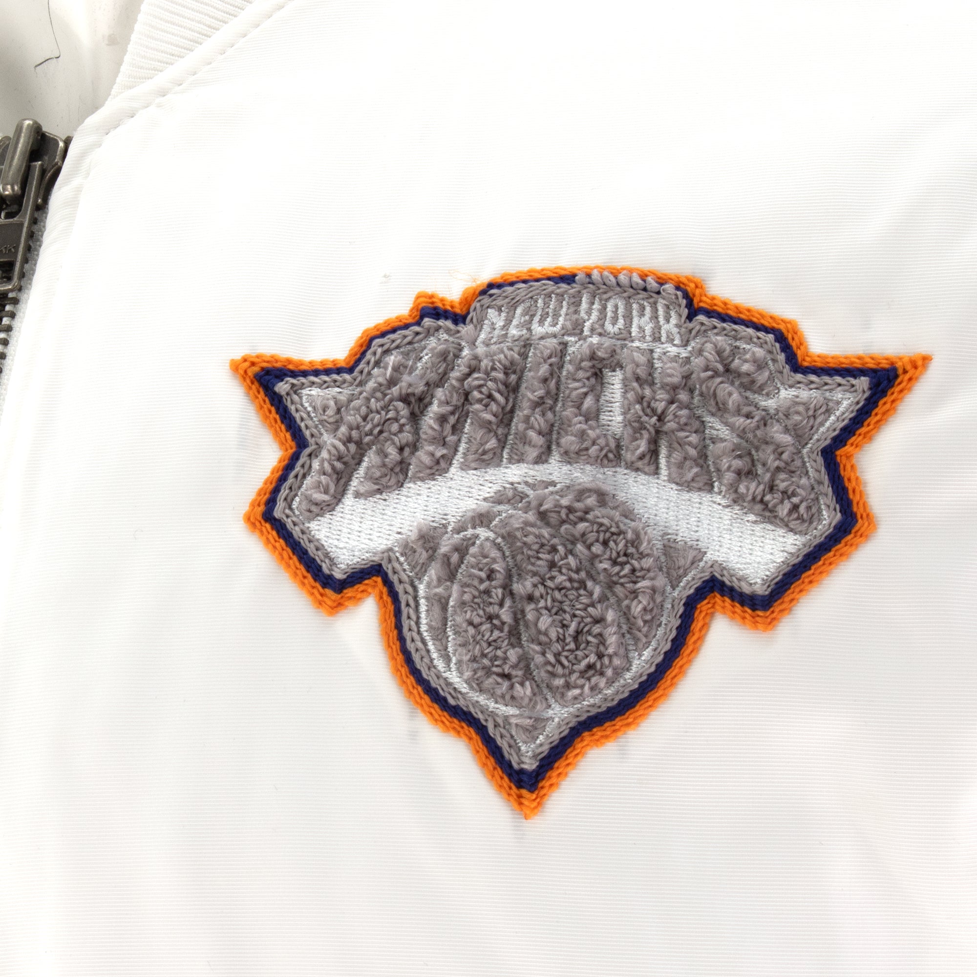 Knicks Shadow Coaches Flight Jacket - White