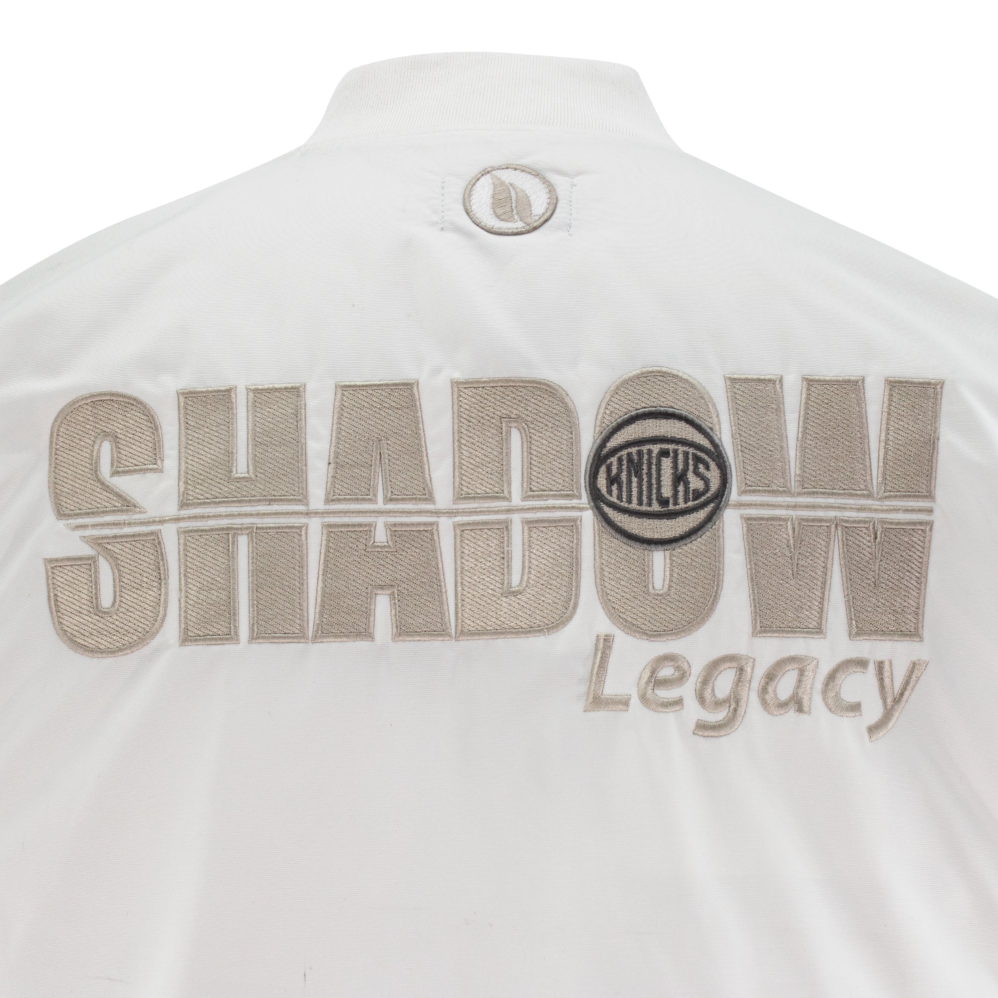 Knicks Shadow Coaches Flight Jacket - White