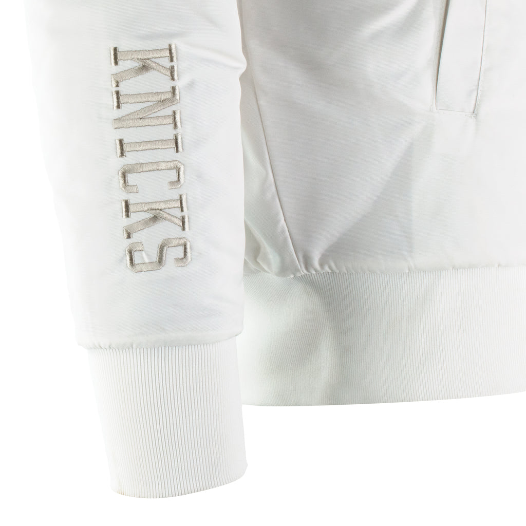 Knicks Shadow Coaches Flight Jacket - White