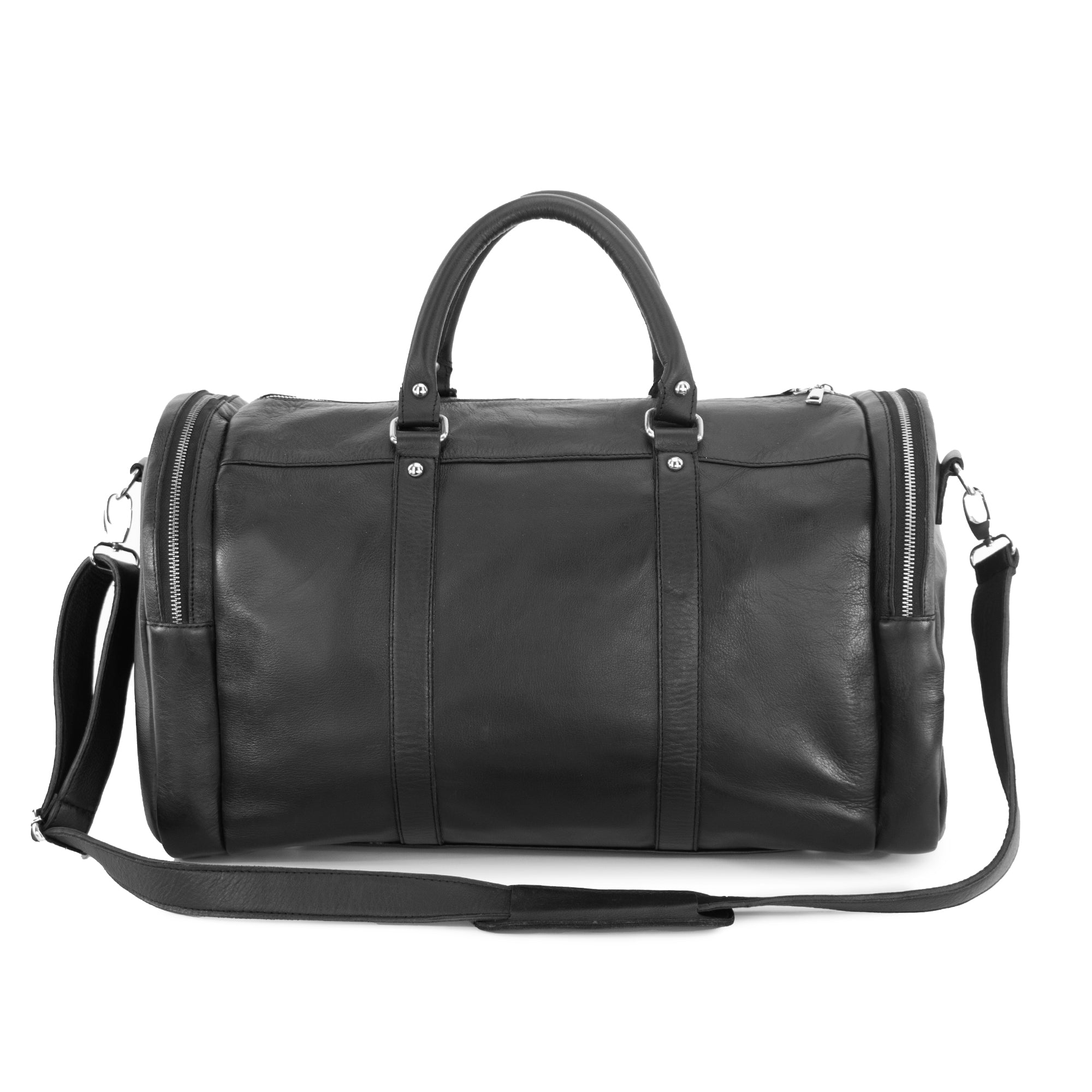 FISLL Leather Duffle Bag - Black