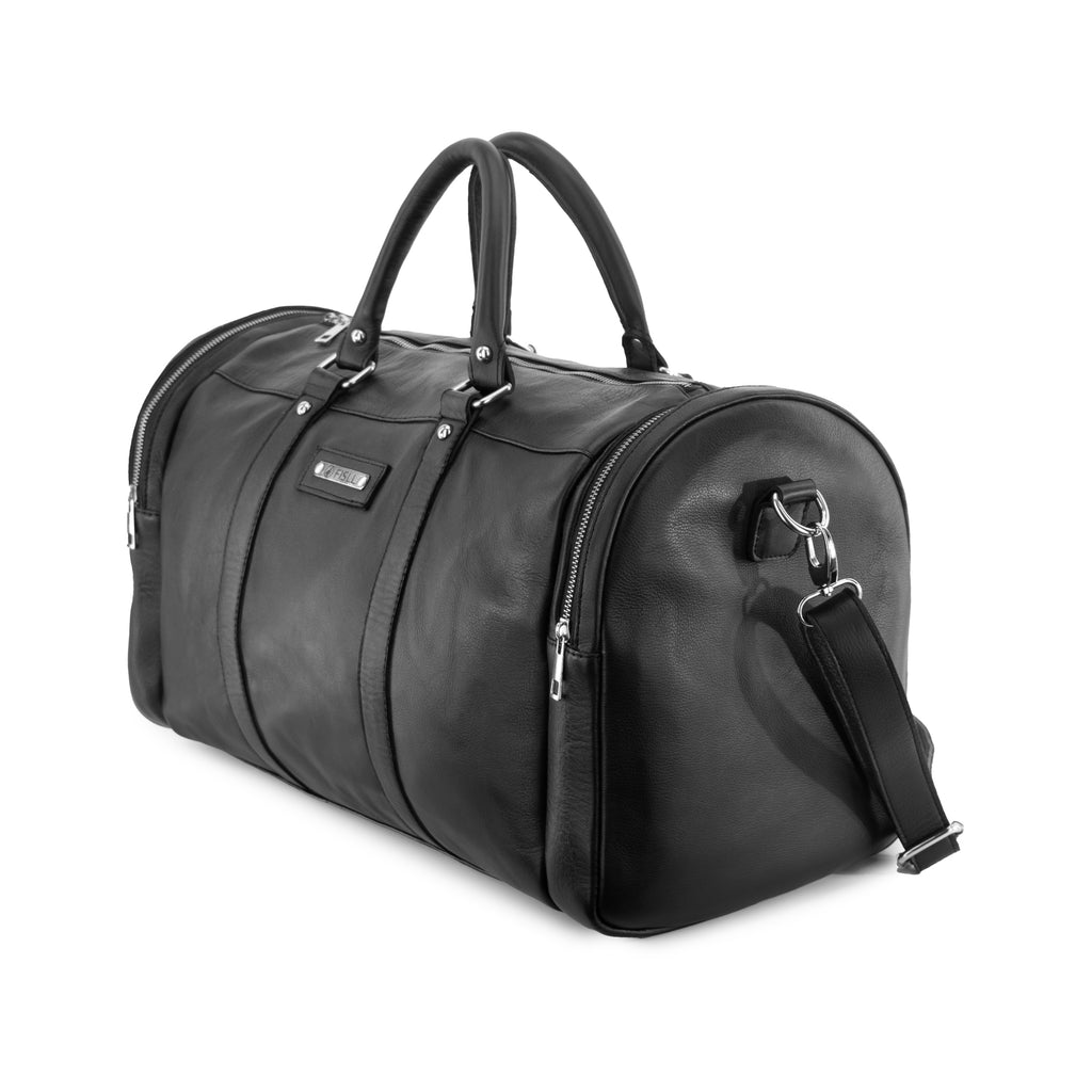 FISLL Leather Duffle Bag - Black
