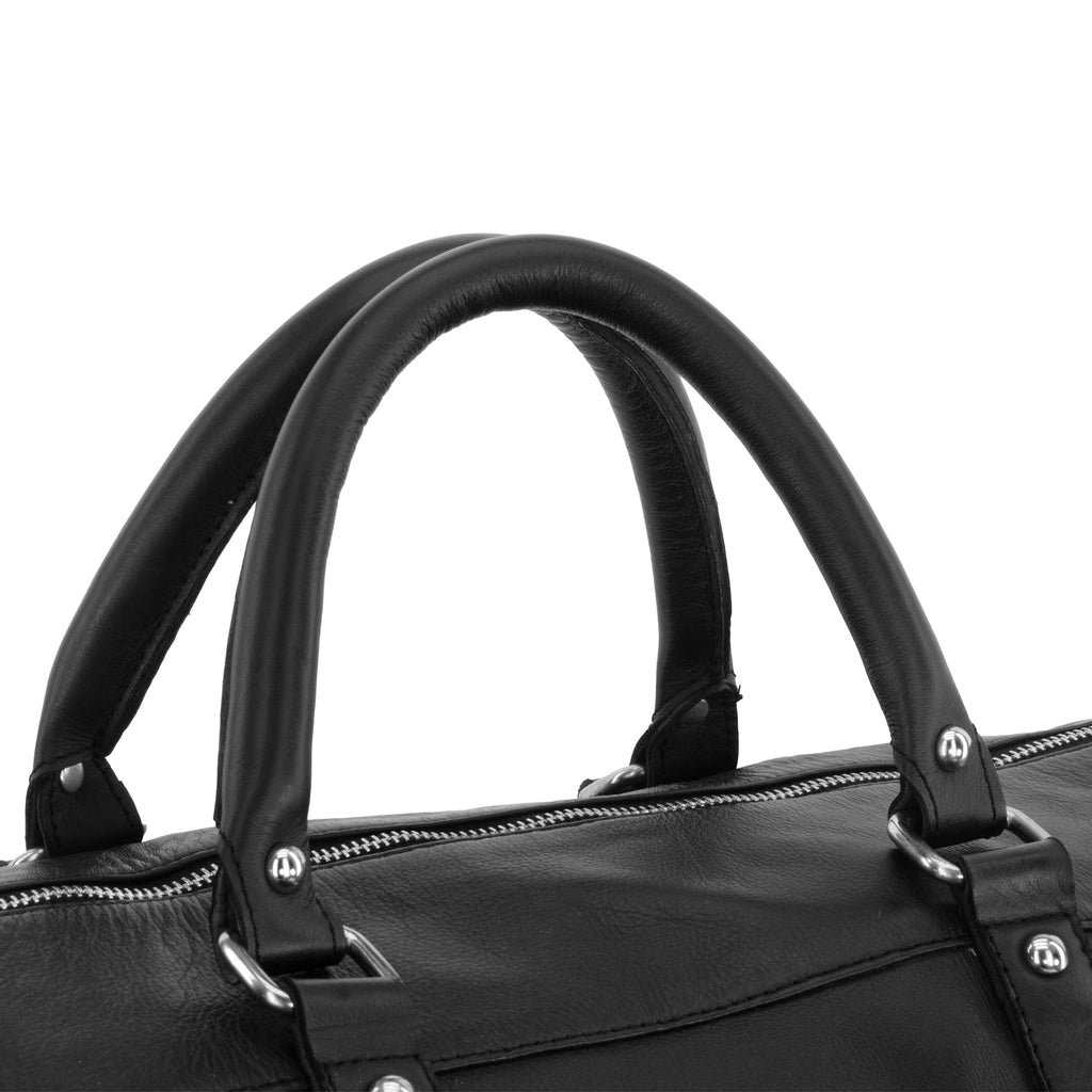 FISLL Leather Duffle Bag - Black