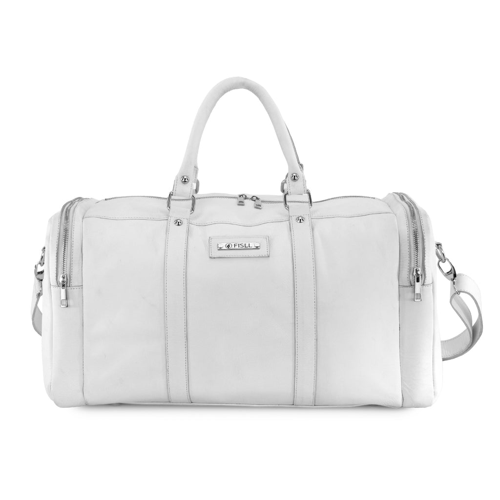 FISLL Leather Duffle Bag - White