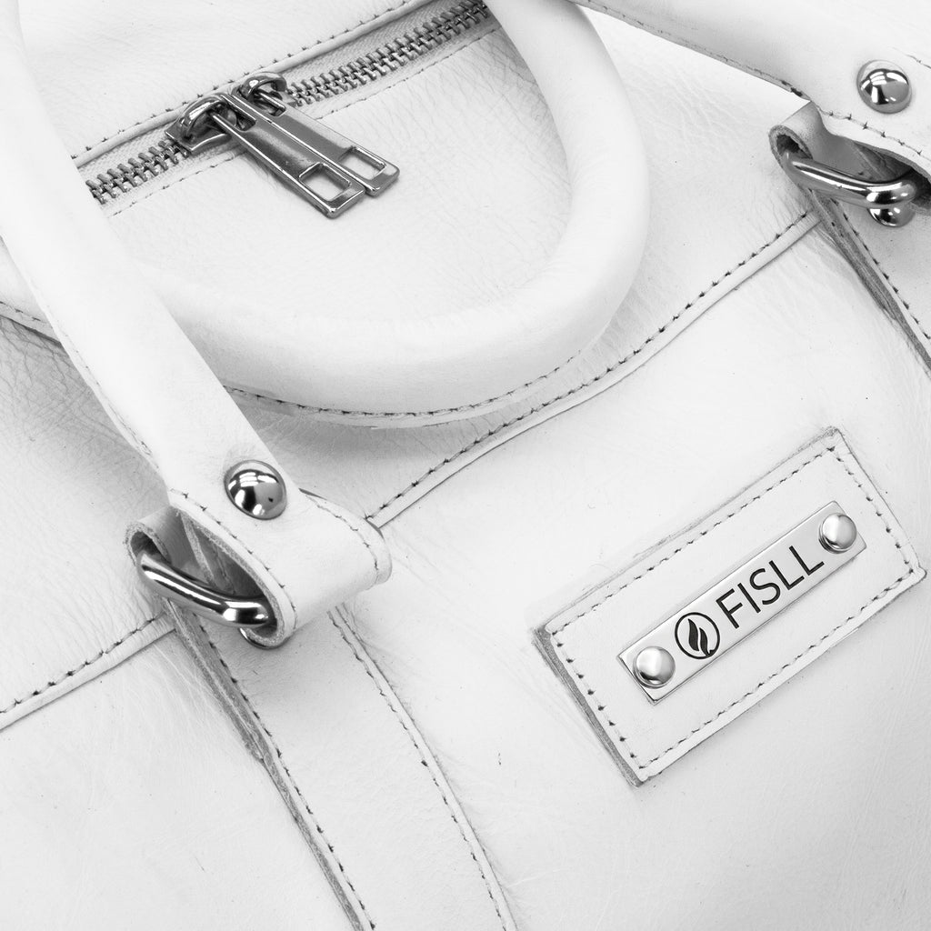 FISLL Leather Duffle Bag - White