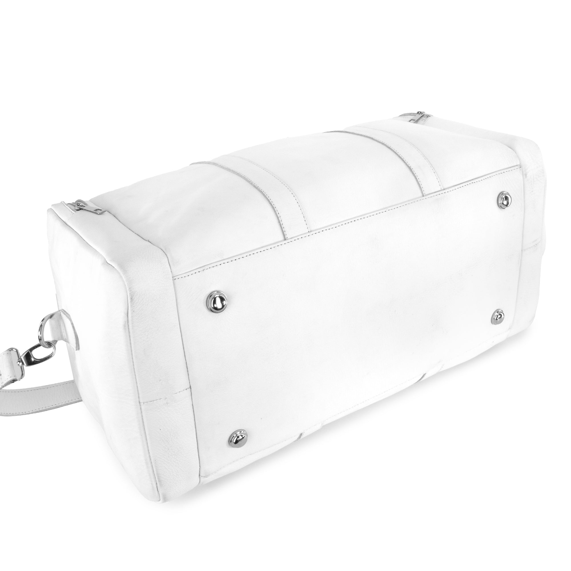 FISLL Leather Duffle Bag - White