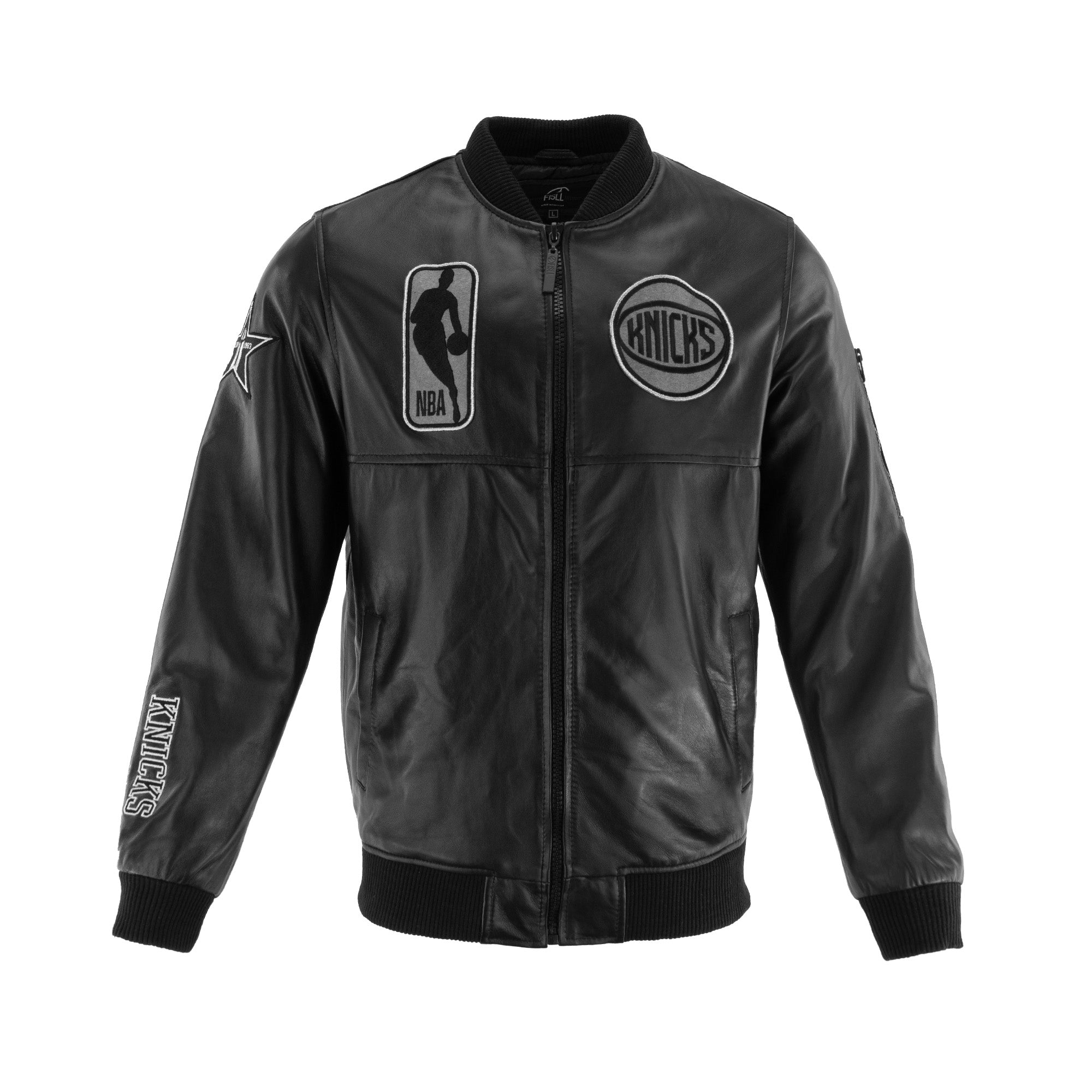 PRE-ORDER! Knicks Shadow Legacy  Leather Jacket - Black