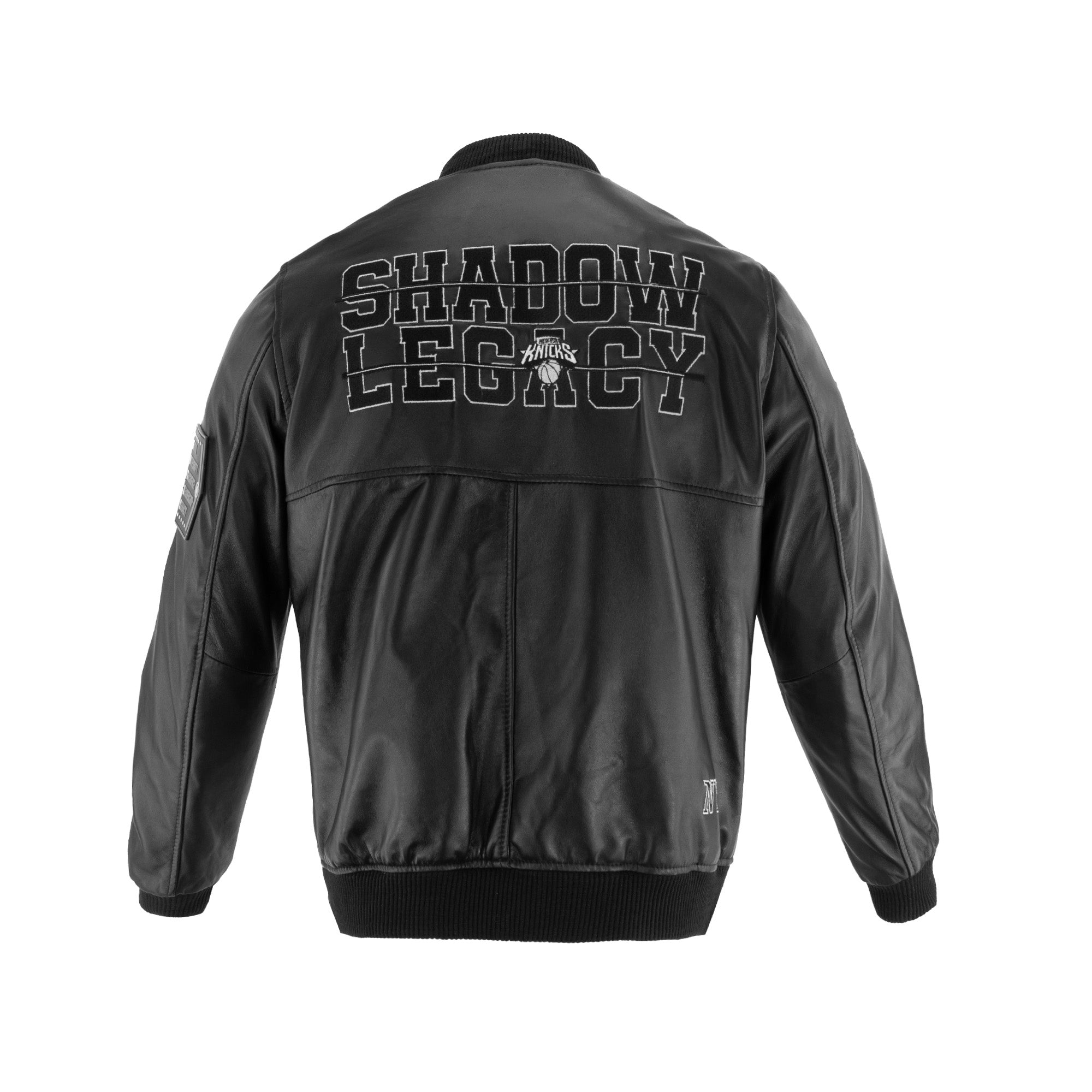 PRE-ORDER! Knicks Shadow Legacy  Leather Jacket - Black