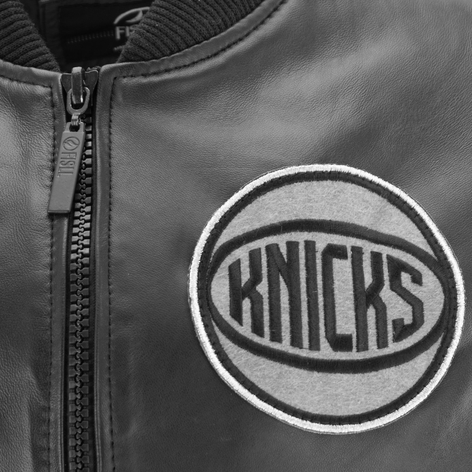 PRE-ORDER! Knicks Shadow Legacy  Leather Jacket - Black