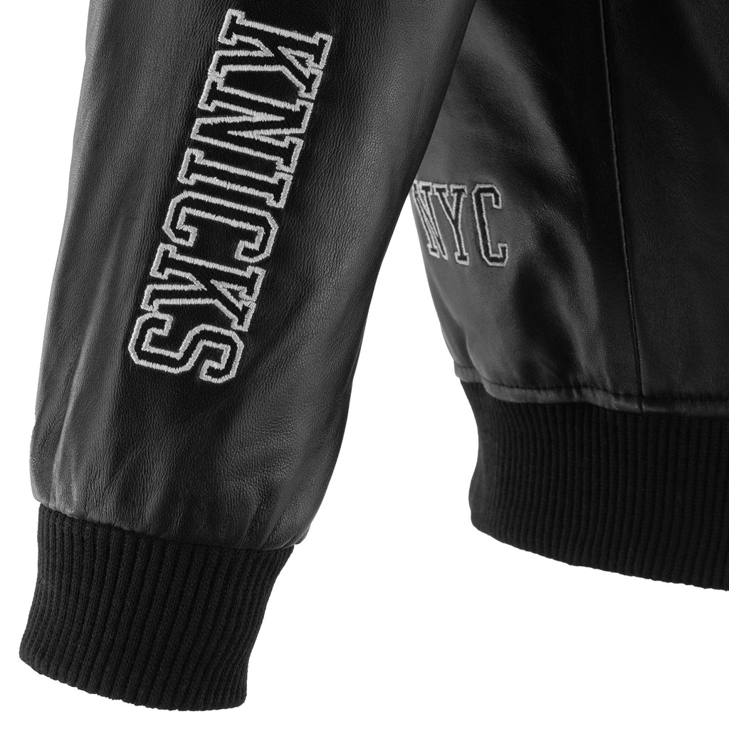 PRE-ORDER! Knicks Shadow Legacy  Leather Jacket - Black