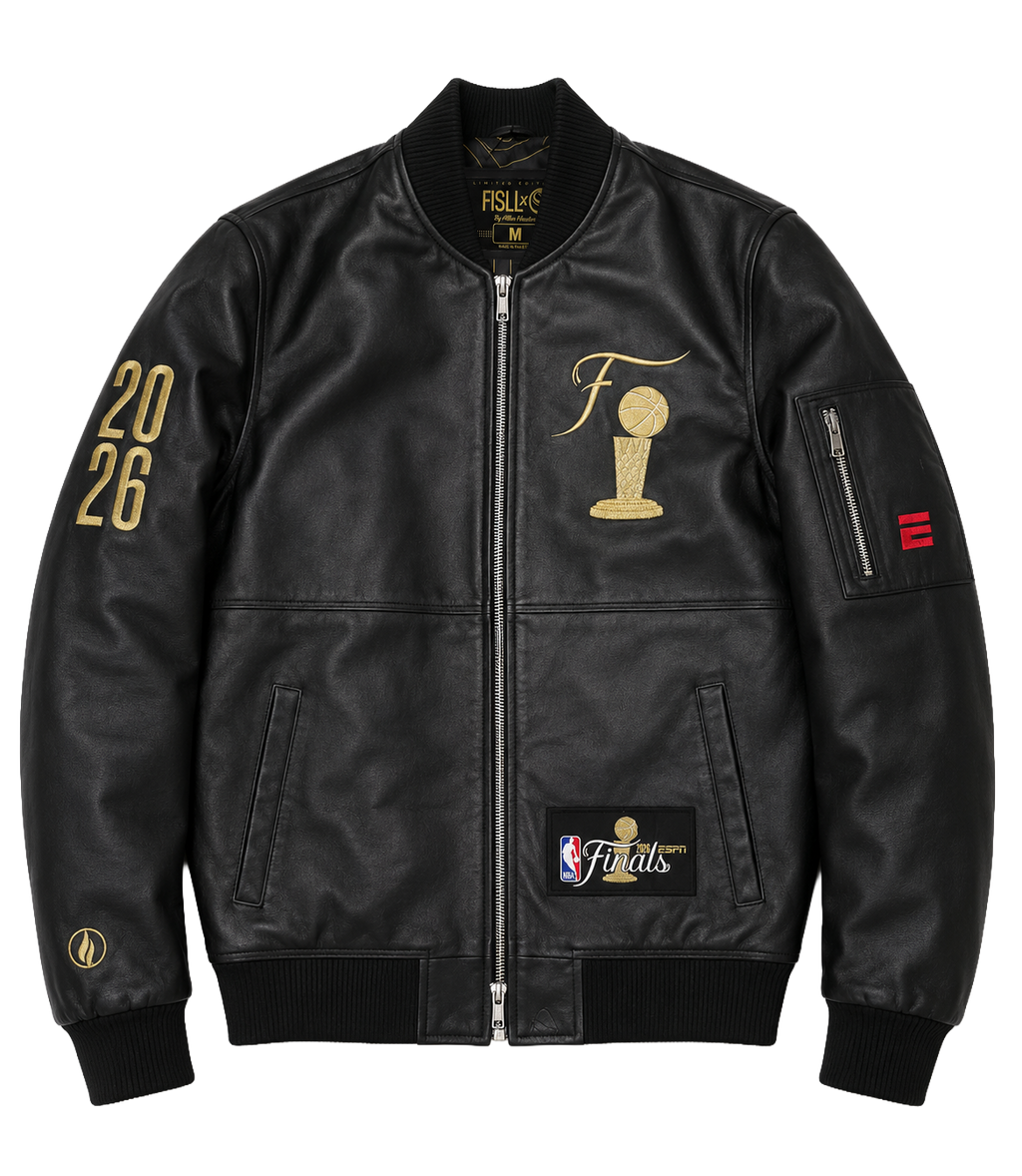 ESPN Finals Leather Jacket - Black