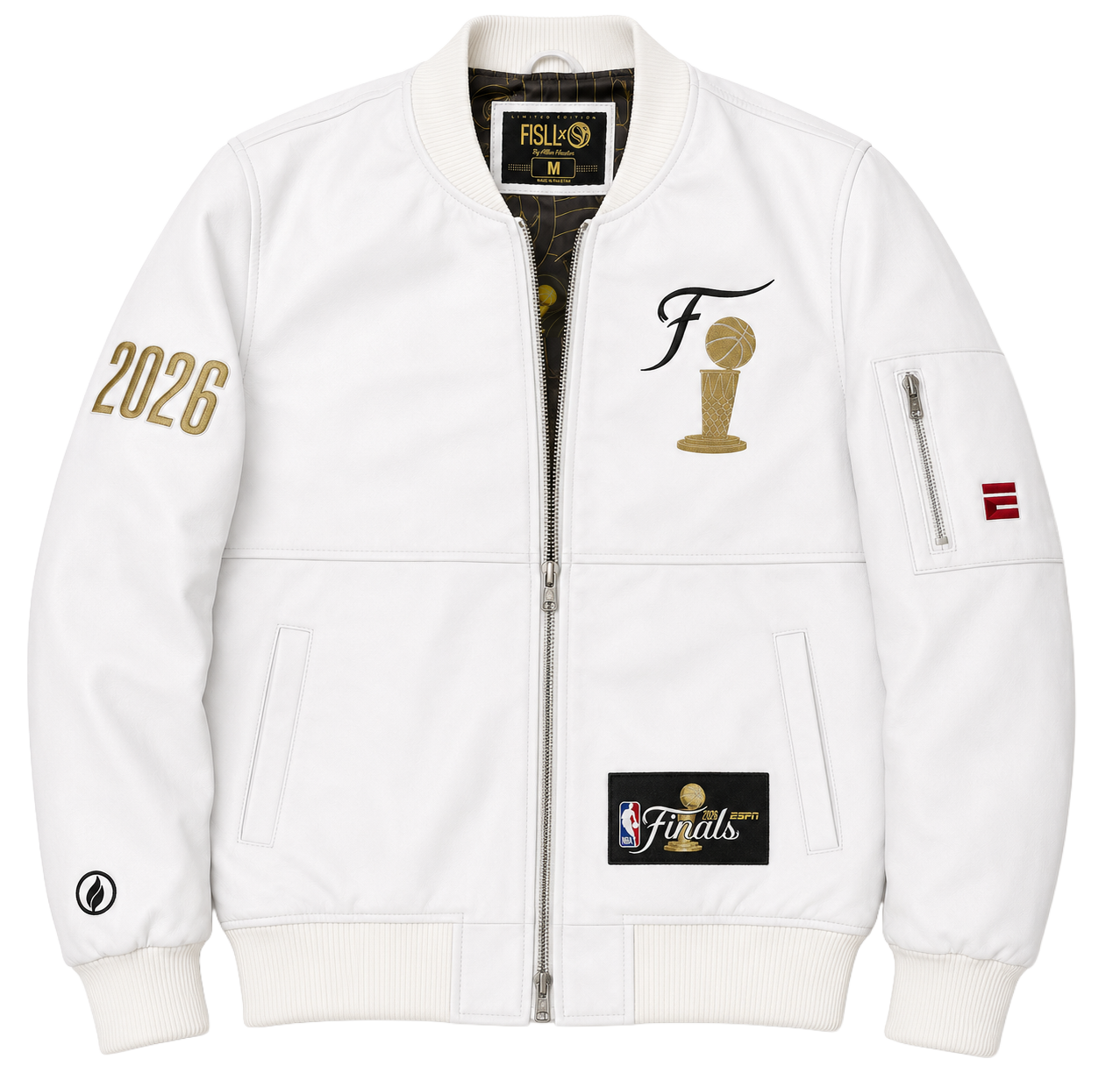 ESPN Finals Leather Jacket - White