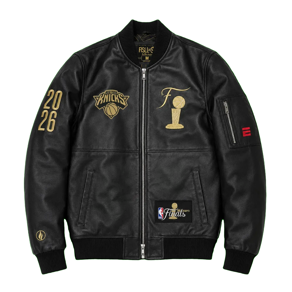 ESPN Finals Leather Jacket - Black
