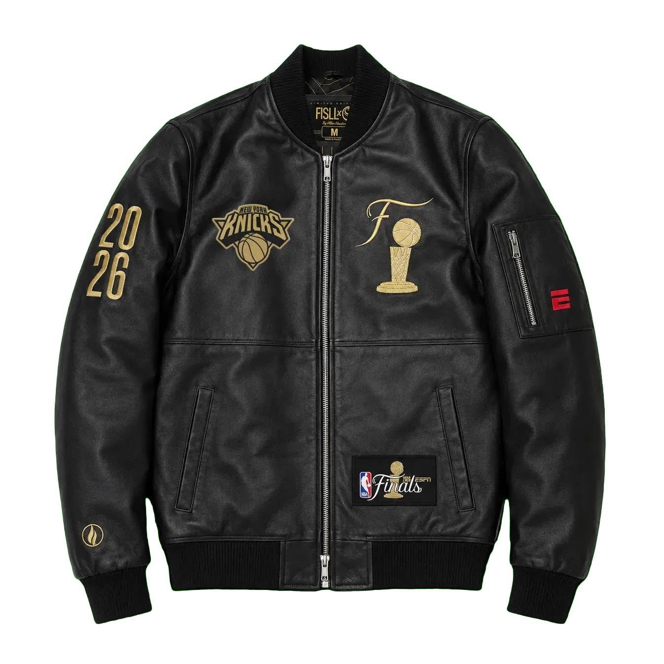 ESPN Finals Leather Jacket - Black