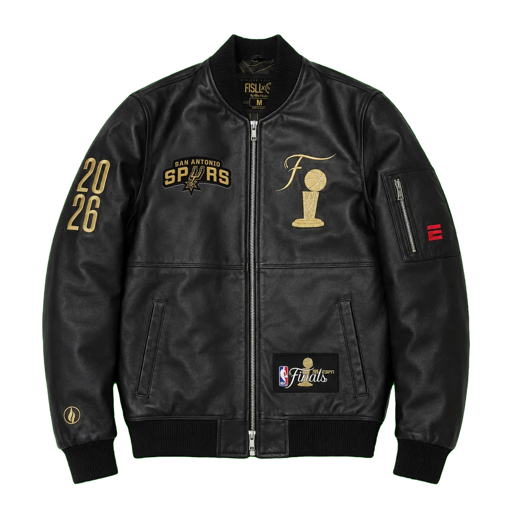 ESPN Finals Leather Jacket - Black