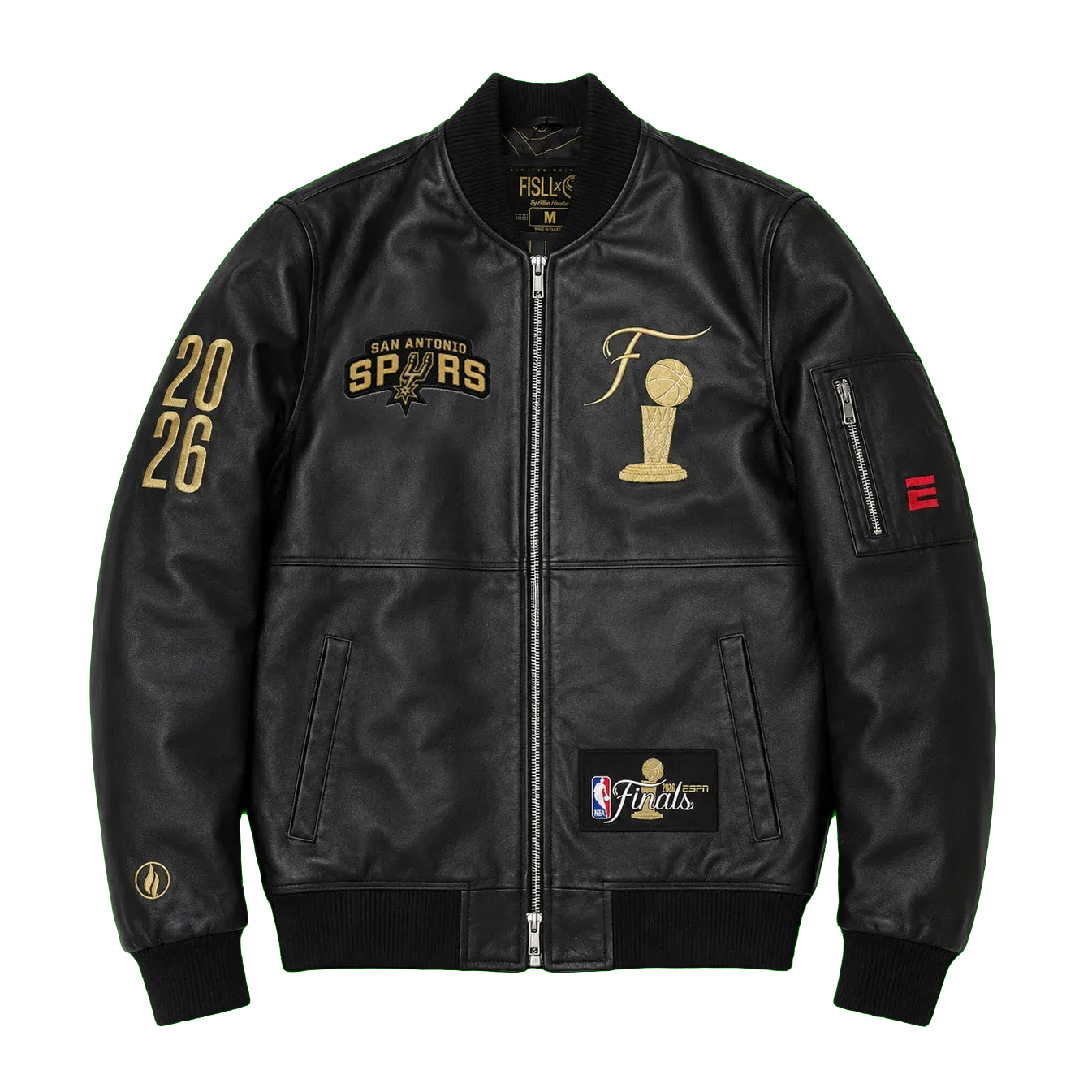 ESPN Finals Leather Jacket - Black