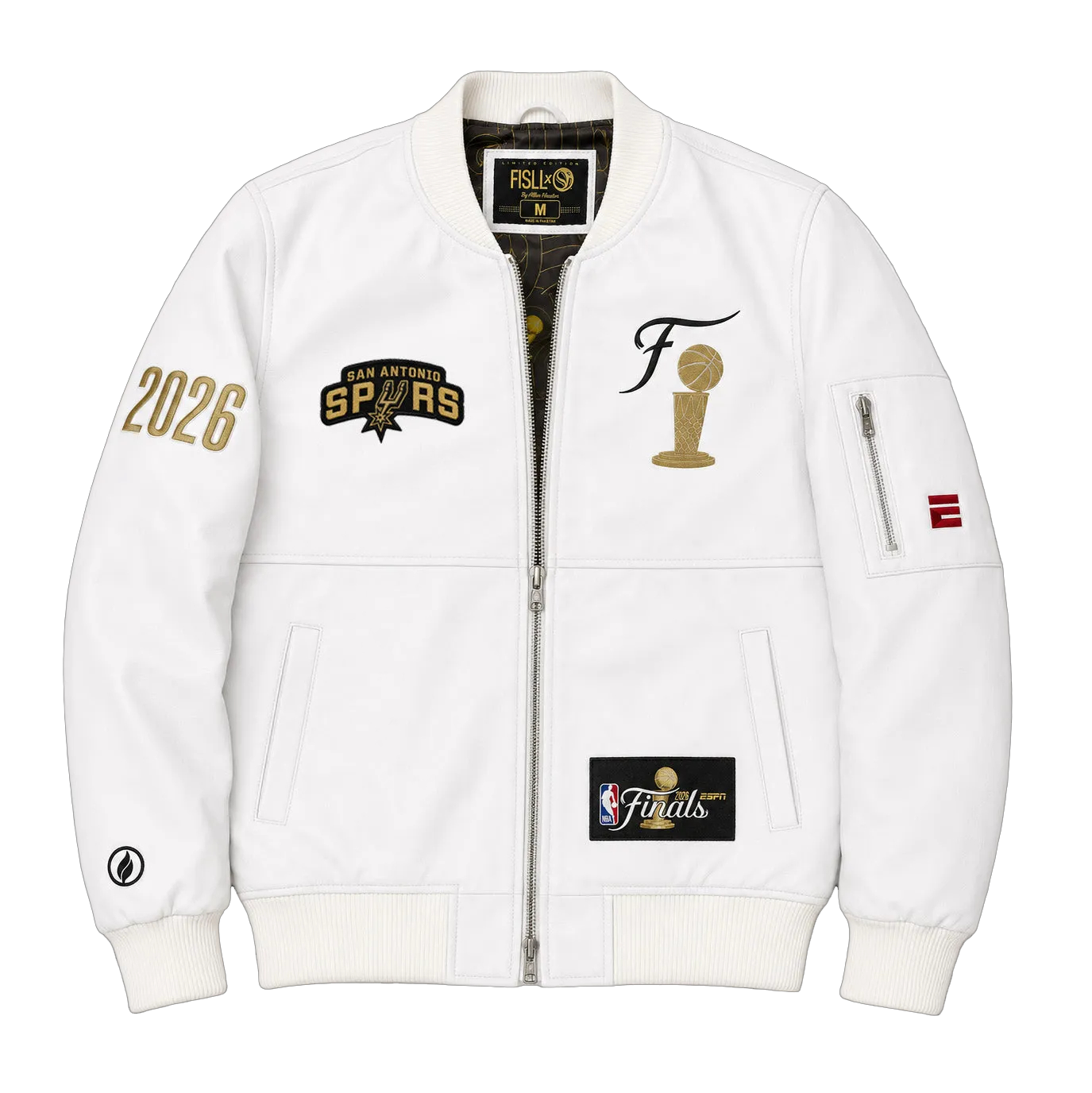 ESPN Finals Leather Jacket - WHITE – FISLL Pro