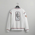Knicks Shadow Legacy V Neck Sweater with Applique Embroidery - KNICKS - WHITE
