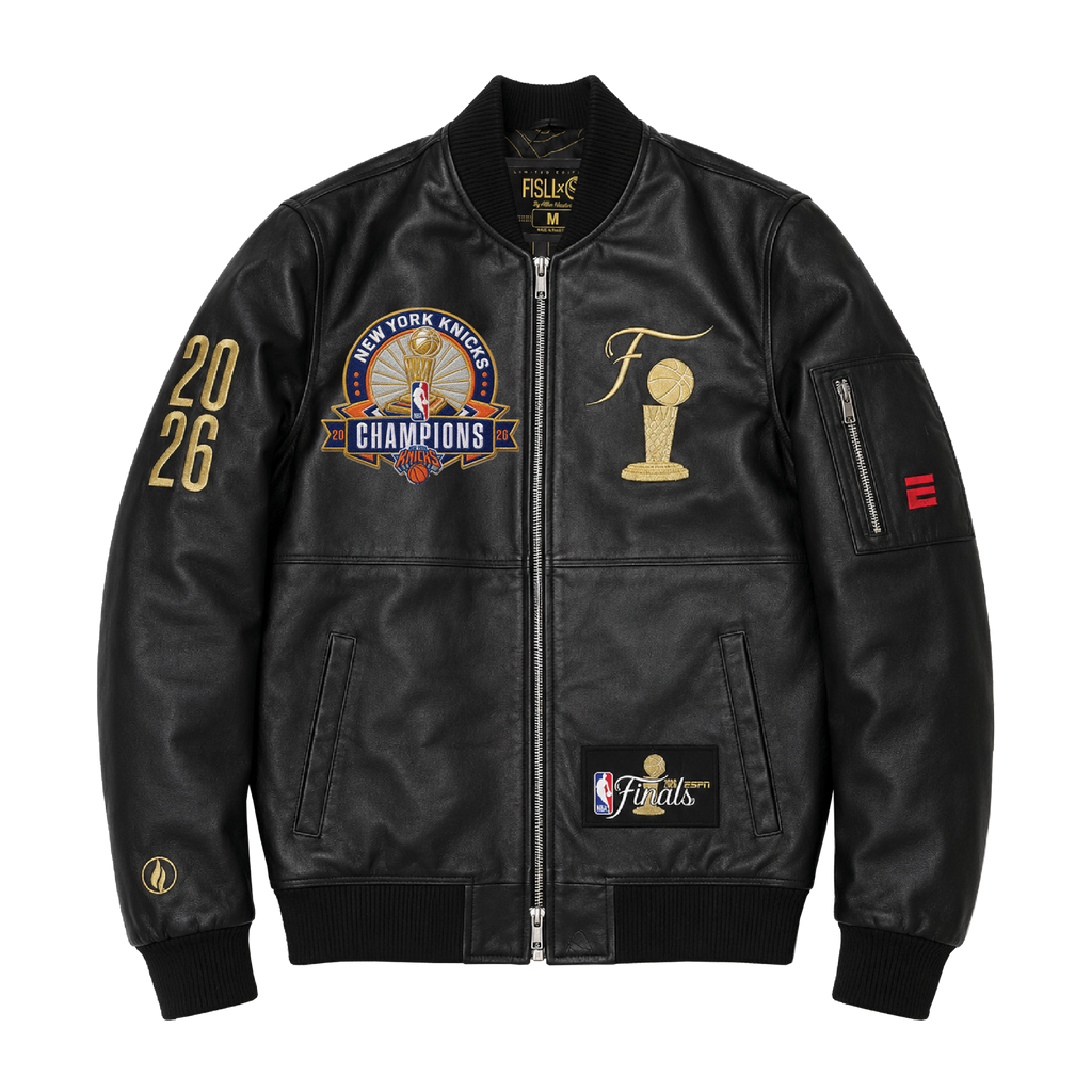 ESPN Finals Leather Jacket - Black