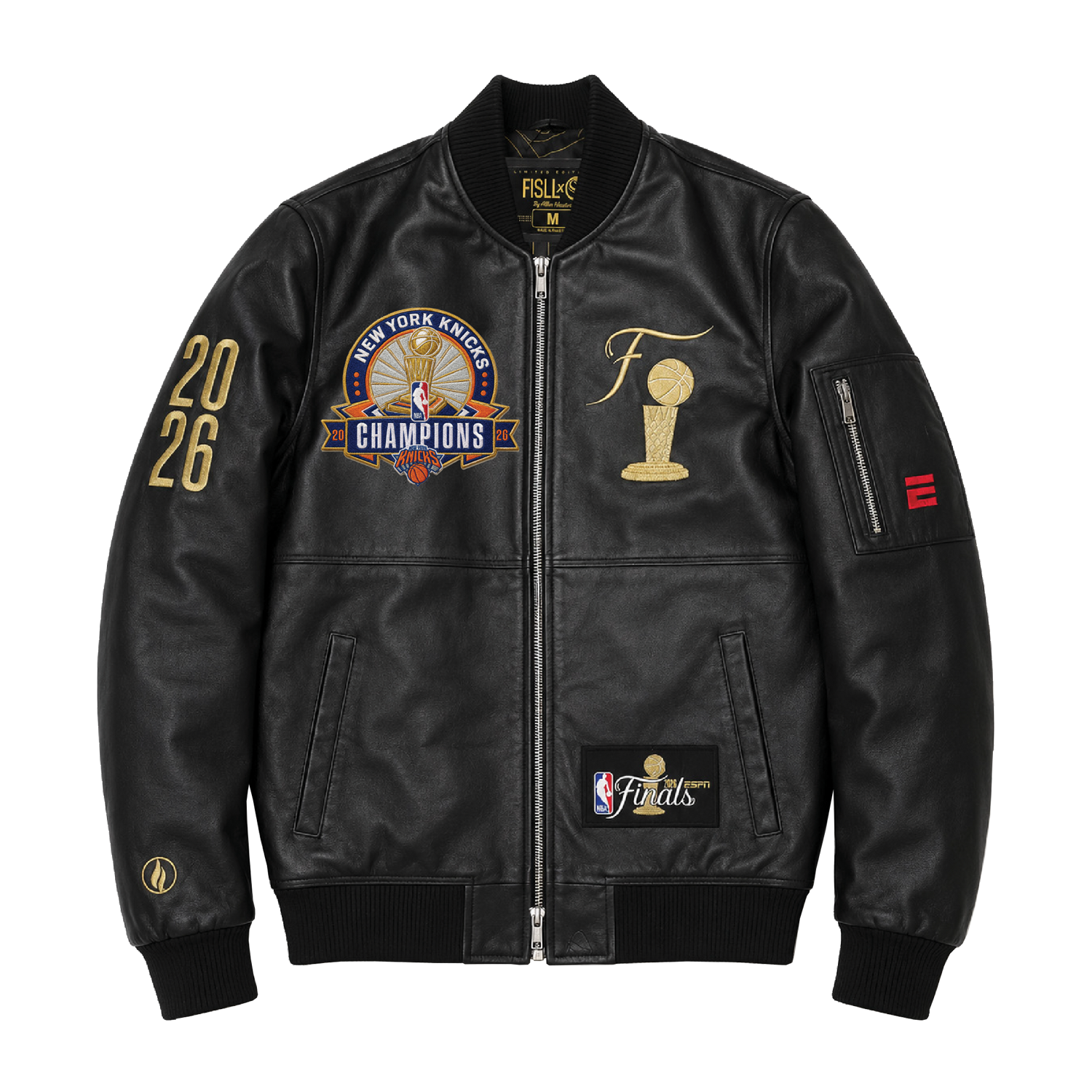 ESPN Finals Leather Jacket - Black