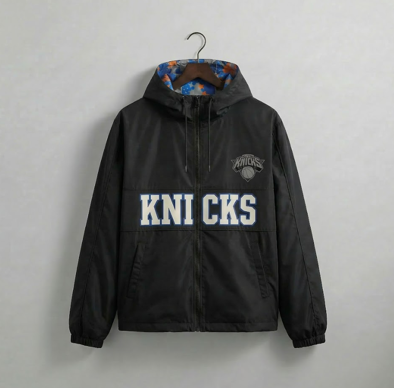 PRE-ORDER! Knicks Shadow  Legacy Digi Camo Print Windbreaker - Black