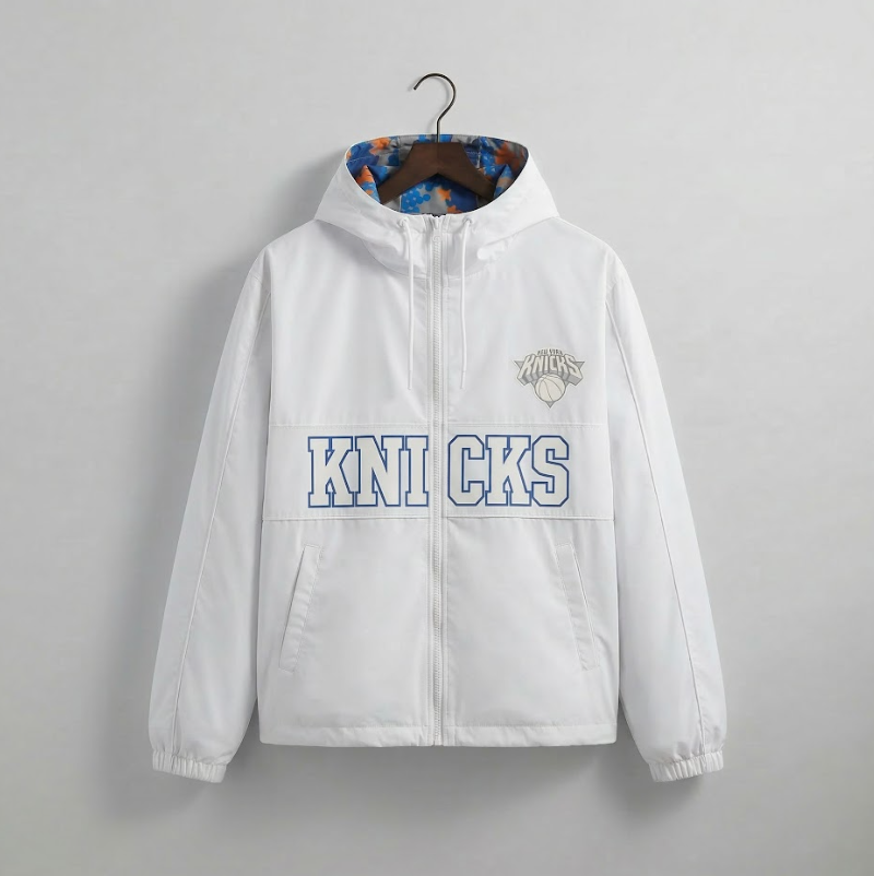 PRE-ORDER! Knicks Shadow  Legacy Digi Camo Print Windbreaker - White