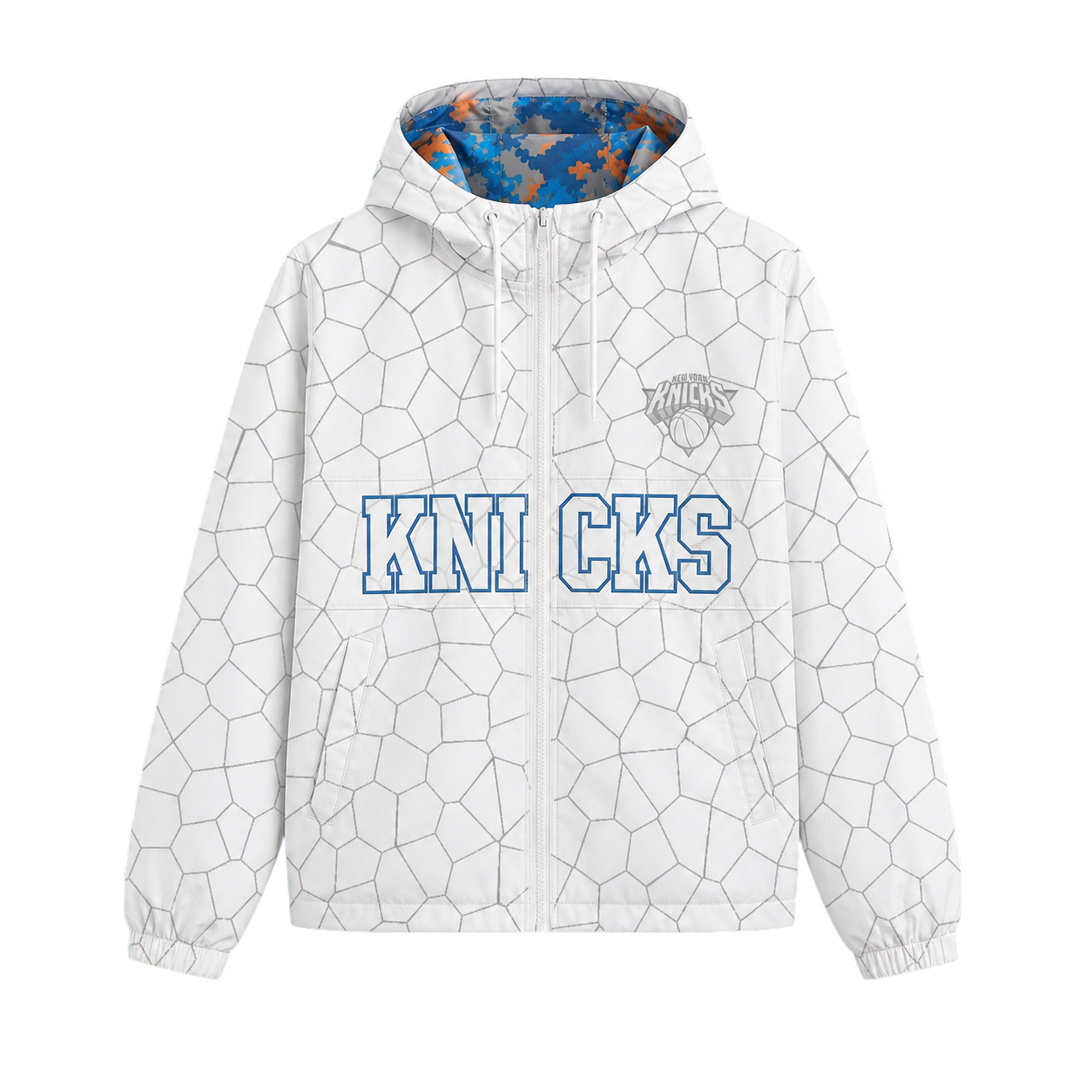 Knicks Shadow  Legacy Digi Camo Print Windbreaker - White